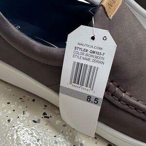 NWT Mens Nautica Brown Smooth Loafers